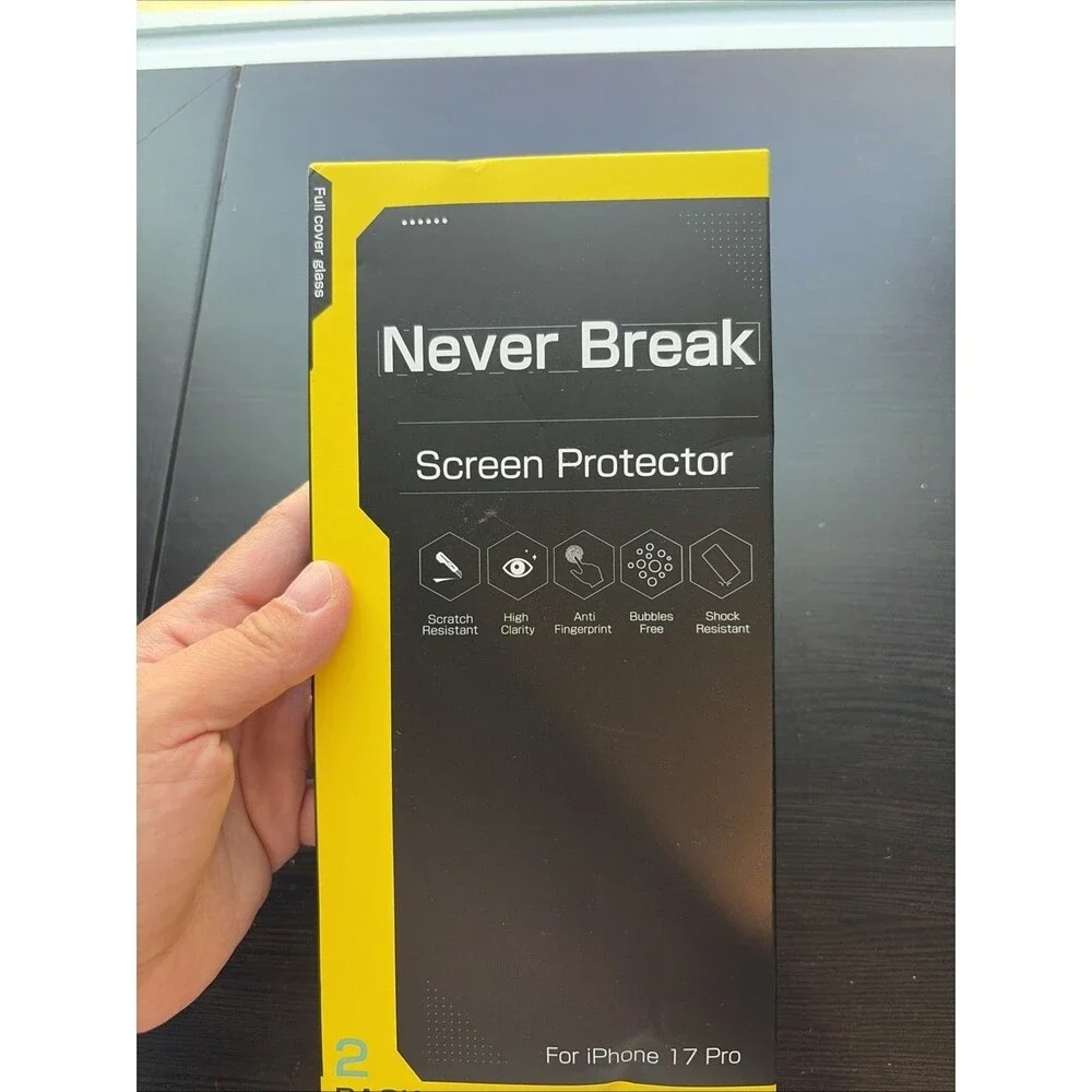 Never Break Screen Protector For Iphone 17 Pro 2 Pack